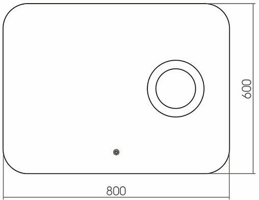 Зеркало с подсветкой Aquanika Cosmo 80 с линзой AQC6080RU30