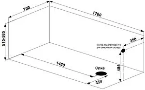 Ванна акриловая Cersanit Nature 170x70 64244 Ванна акриловая Cersanit Nature 170x70 64244, 3