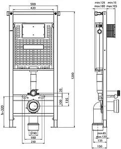 Инсталляция для подвесного унитаза Koller Pool Dune 1200 SL KP-112-001 Инсталляция для подвесного унитаза Koller Pool Dune 1200 SL KP-112-001, 2
