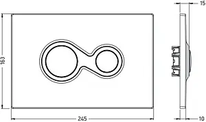 Клавиша смыва для унитаза ArtCeram Monet 701.000.05 белый антибактериальный Клавиша смыва для унитаза ArtCeram Monet 701.000.05 белый антибактериальный, 2