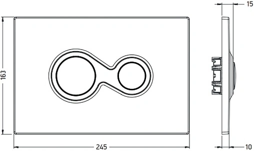 Клавиша смыва для унитаза ArtCeram Monet 701.000.05 белый антибактериальный