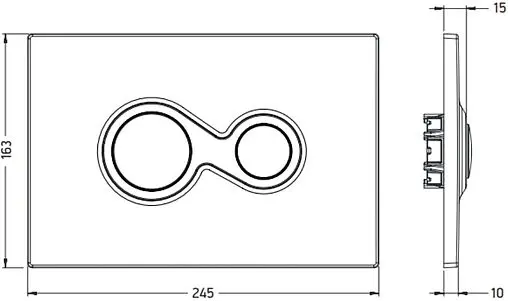 Клавиша смыва для унитаза ArtCeram Monet 701.000.70 хром матовый