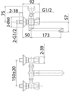 Смеситель для ванны Milardo Tring хром TRISB02M02 Смеситель для ванны Milardo Tring хром TRISB02M02, 2