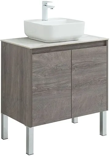 Тумба-умывальник Aquanet Nova Lite 75 дуб рошелье 00298851+00242338