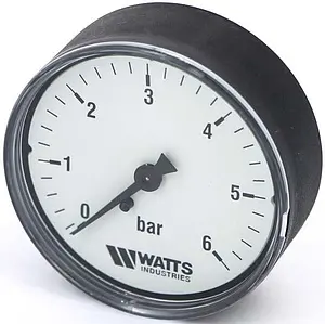 Манометр аксиальный Watts MAL 63мм 6 бар ¼&quot; 10008095, 1