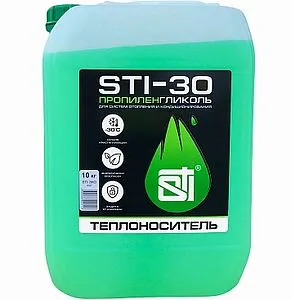 Теплоноситель (Антифриз) пропиленгликоль STI ЭКО -30 10кг Теплоноситель (Антифриз) пропиленгликоль STI ЭКО -30 10кг, 1