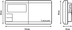 Проводной комнатный терморегулятор Salus Standard белый 091FLv2, 2