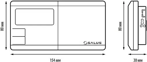 Проводной комнатный терморегулятор Salus Standard белый 091FLv2