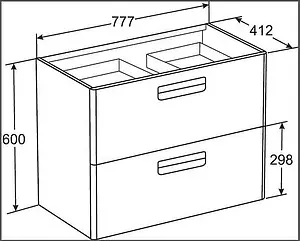 Тумба под умывальник подвесная Roca Gap 80 белый матовый ZRU9302732 Тумба под умывальник подвесная Roca Gap 80 белый матовый ZRU9302732, 2
