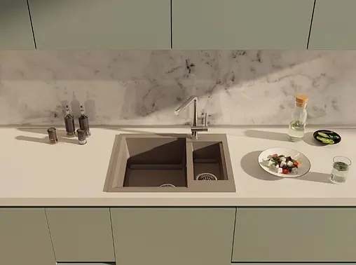 Мойка кухонная Omoikiri Sakaime-60-2-PL платина 4993915