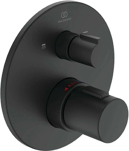 Термостат для 2 потребителей Ideal Standard Ceratherm T100 чёрный матовый A5814XG