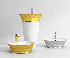 Раковина ISVEA Cappitone 59 золото/белый 10CP65059SV-Gold Раковина ISVEA Cappitone 59 золото/белый 10CP65059SV-Gold, 4