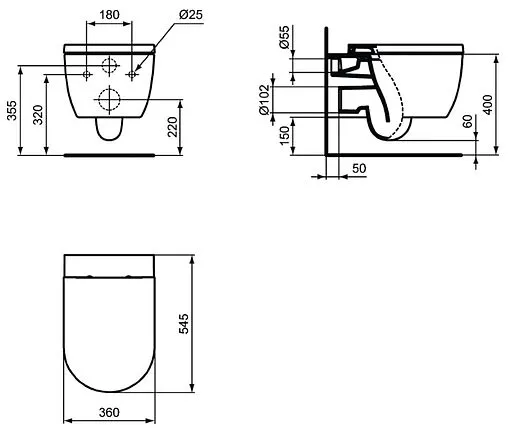 Комплект 3 в 1 Ideal Standard Blend Cube AquaBlade M368601