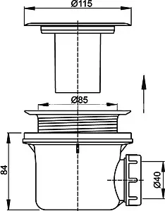 Сифон для душевого поддона AlcaPlast хром A48, 4