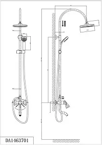 Душевая система со смесителем для ванны D&K Rhein.Schiller хром DA1463701C09 Душевая система со смесителем для ванны D&K Rhein.Schiller хром DA1463701C09, 2