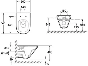 Комплект 5 в 1 Jacob Delafon Modern Life E21773RU-00 с кнопкой E20858-CP хром глянцевый, 3