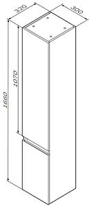 Шкаф-пенал подвесной Am.Pm X-Joy 30 R белый/светлое дерево M85ACHR0306WG, 2