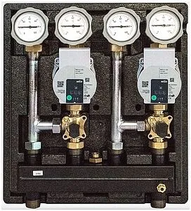 Насосный модуль с 3-х ходовым смесительным клапаном 1&quot;н х ¾&quot;в Meibes Kombimix 2 MK M26101.4OSRU с насосом Wilo Para 15-7.0, 1