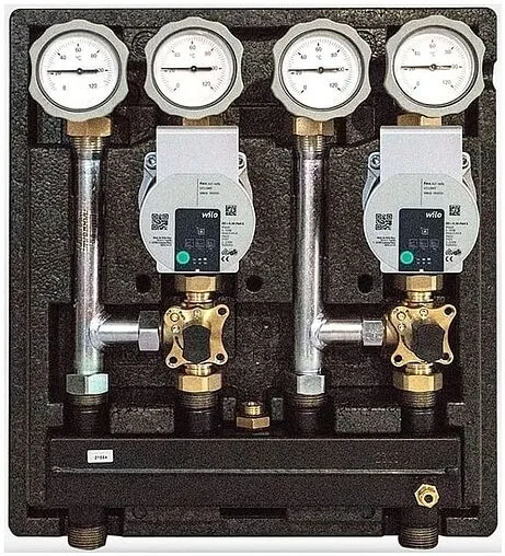 Насосный модуль с 3-х ходовым смесительным клапаном 1&quot;н х ¾&quot;в Meibes Kombimix 2 MK M26101.4OSRU с насосом Wilo Para 15-7.0