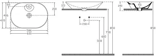 Раковина Allen Brau Fantasy 60 белый 4.11020.20