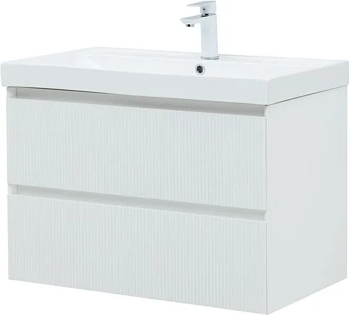 Тумба-умывальник подвесная Aquanet Альтера 80 белый матовый 00337156+00333268