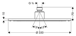 Лейка верхнего душа Hansgrohe Raindance Royale S 350 Air 1jet хром 28420000, 2