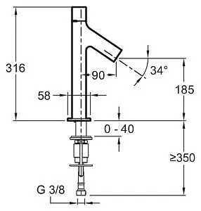 Смеситель для раковины Jacob Delafon Talan хром E10379RU-CP Смеситель для раковины Jacob Delafon Talan хром E10379RU-CP, 2