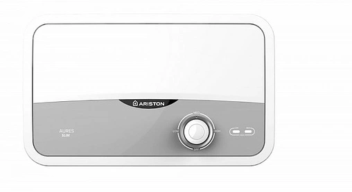 Водонагреватель проточный электрический Ariston Aures Slim 3.5 SH PL белый/серый 3520016