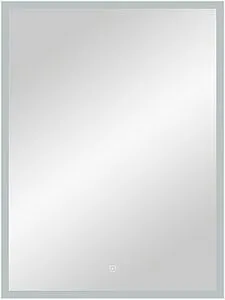 Зеркало с подсветкой Continent Aralia Led 80x60 с часами, с подогревом серый ЗЛП894, 1