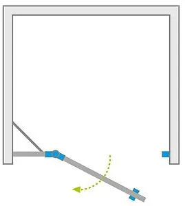 Дверь в нишу 900мм прозрачное стекло Radaway Torrenta DWJ 90 L 31900-01-01N, 3