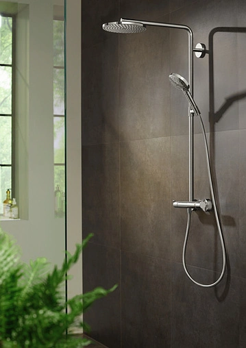 Душевая система с термостатом для душа Hansgrohe Raindance Select S 240 1jet PowderRain хром 27633000