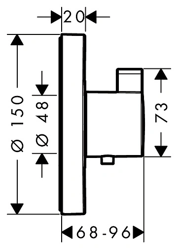 Термостат для 1 потребителя Hansgrohe ShowerSelect S Highflow хром 15741000