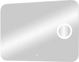 Зеркало с подсветкой Continent Elegant Led 80x60 с линзой, с датчиком движения белый ЗЛП358, 1