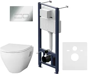 Комплект 6 в 1 Am.Pm Spirit 2.0 IS47051.701738 с кнопкой хром глянцевый, 1