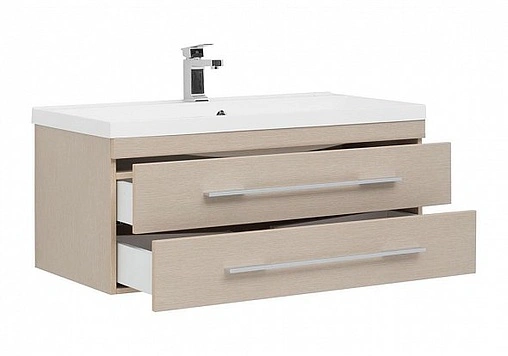 Тумба под умывальник подвесная Aquanet Нота 100 светлый дуб 00171497