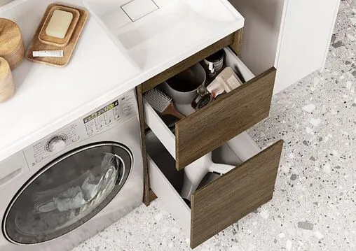 Тумба под умывальник напольная без фасада Aquaton Лондри 40 дуб кантри 1A267001LHDY0