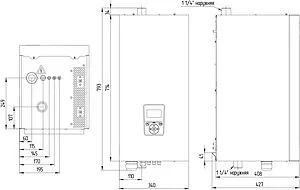 Котел электрический одноконтурный 36кВт Zota SOLID-X 36 SS3468421036, 2