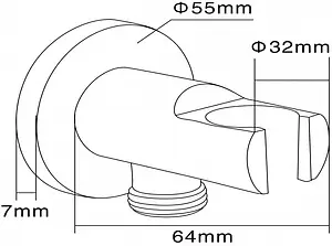 Шланговое подключение Swedbe Platta хром 5505, 2