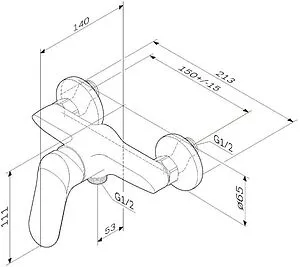 Смеситель для душа Am.Pm Sunny хром F85C20000 Смеситель для душа Am.Pm Sunny хром F85C20000, 2