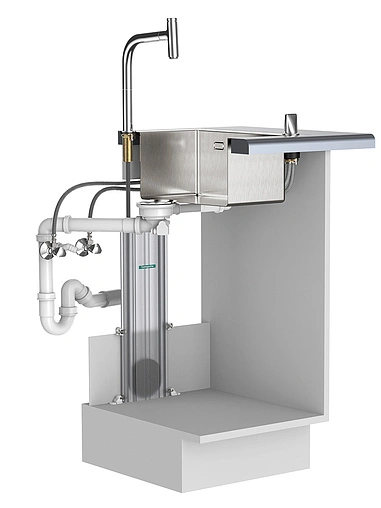 Смеситель для кухни с выдвижным изливом Hansgrohe Talis Select M51 300 1jet sBox хром 73853000