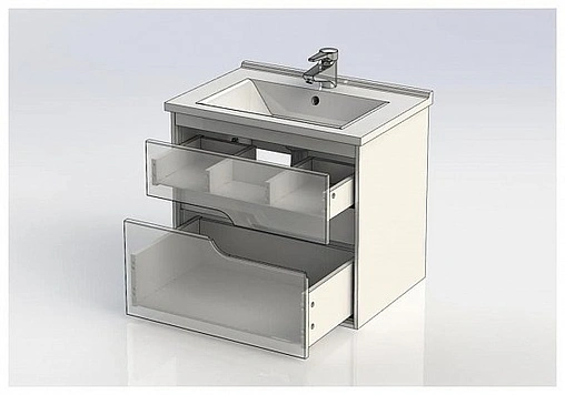 Тумба под умывальник подвесная Aquanet Модена 65 белый 00198485