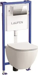 Комплект 5 в 1 Laufen Basal 6.2071.2.004.000.3 с кнопкой 8.9566.1.004.000.1 хром глянцевый Комплект 5 в 1 Laufen Basal 6.2071.2.004.000.3 с кнопкой 8.9566.1.004.000.1 хром глянцевый, 1