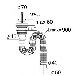 Сифон гофрированный для мойки VIRPlast Мини Элит 30986333 Сифон гофрированный для мойки VIRPlast Мини Элит 30986333, 2