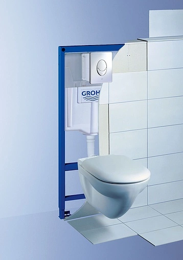 Инсталляция для подвесного унитаза Set 3 в 1 Grohe Rapid SL 38721001 с кнопкой хром глянцевый