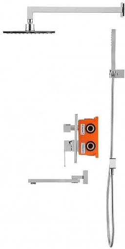 Душевая система со смесителем для ванны Swedbe Platta хром 5546