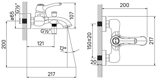 Смеситель для ванны IDDIS Oldie хром OLDSB00i02 Смеситель для ванны IDDIS Oldie хром OLDSB00i02