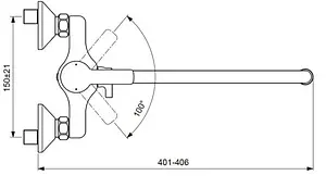 Смеситель для ванны с длинным изливом Vidima Uno хром BA240AA Смеситель для ванны с длинным изливом Vidima Uno хром BA240AA, 3