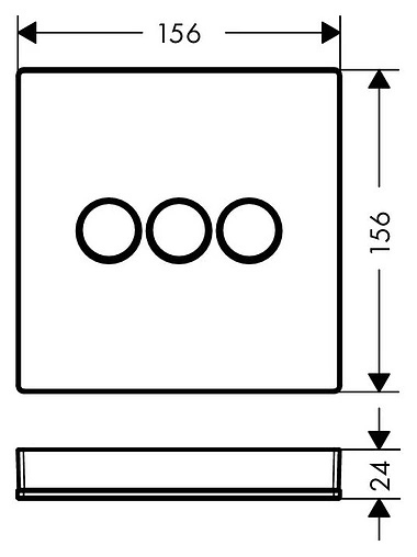 Вентиль переключающий на 3 потребителя Hansgrohe ShowerSelect Glass белый/хром 15736400