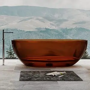 Ванна отдельностоящая прозрачная Abber Kristall 165x78 AT9701Opal Ванна отдельностоящая прозрачная Abber Kristall 165x78 AT9701Opal, 3