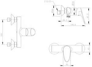 Смеситель для душа Bravat Drop хром F94898C Смеситель для душа Bravat Drop хром F94898C, 2